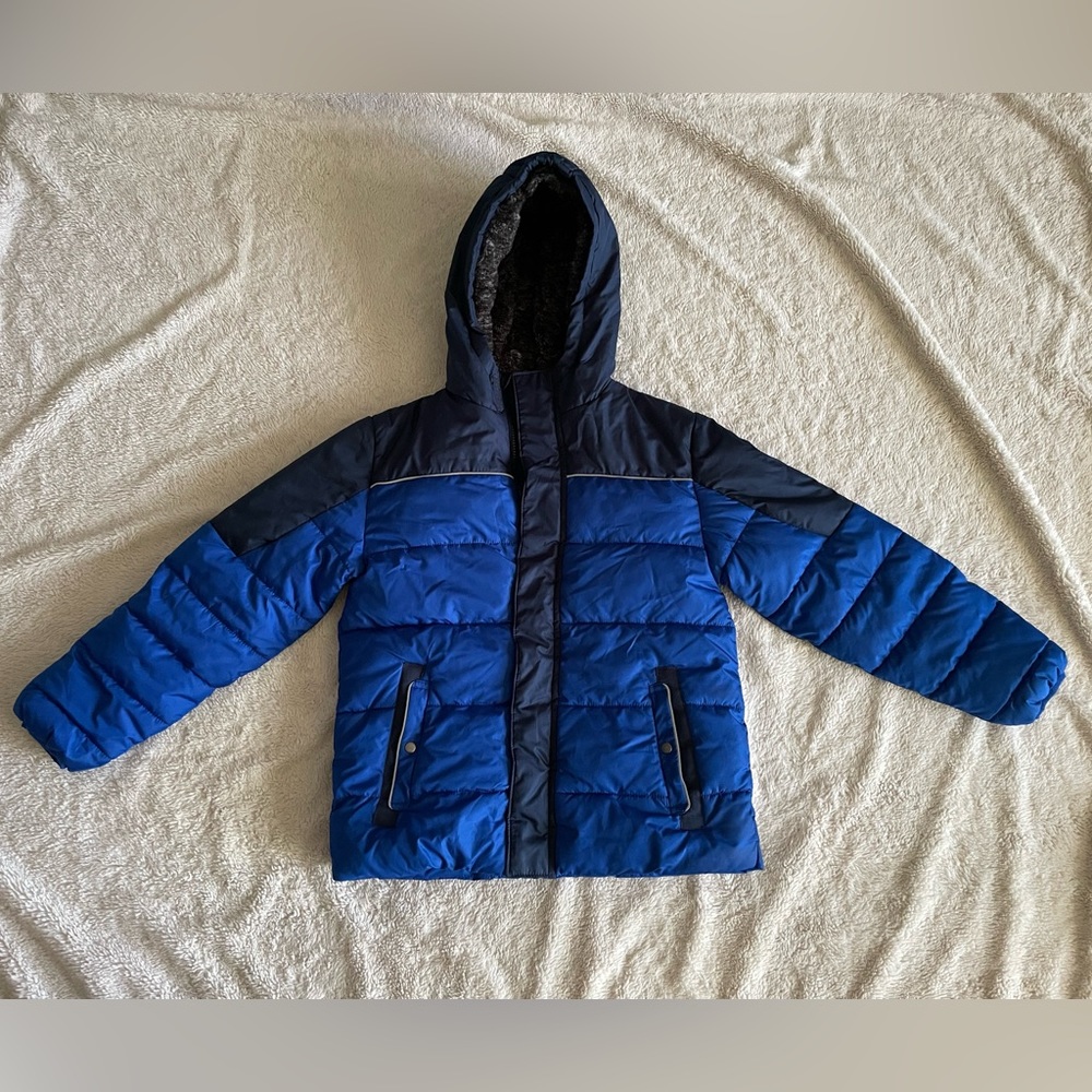 Kids Blue/Black Puffer Jacket